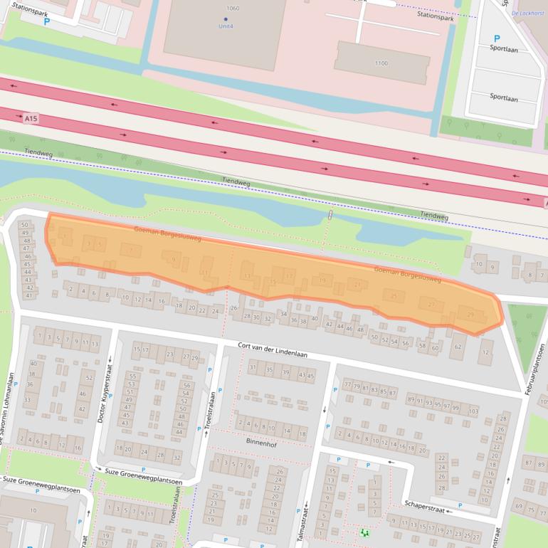Kaart van postcodegebied 3362CR.