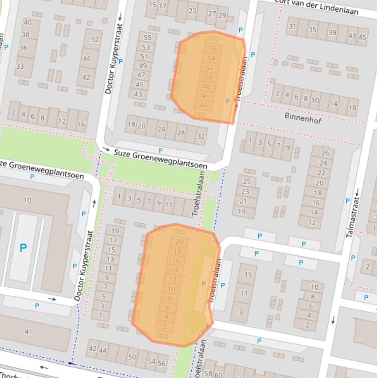 Kaart van postcodegebied 3362CZ.