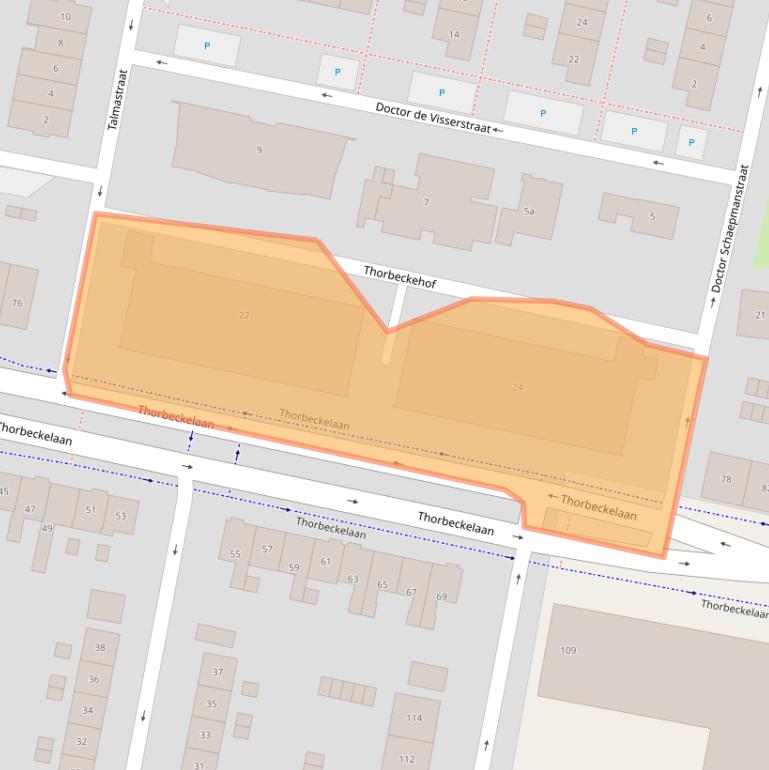 Kaart van postcodegebied 3362DZ.