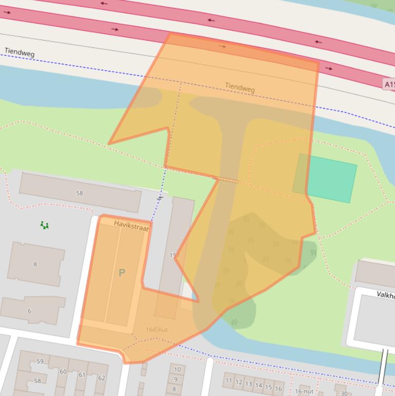 Kaart van postcodegebied 3362EL.