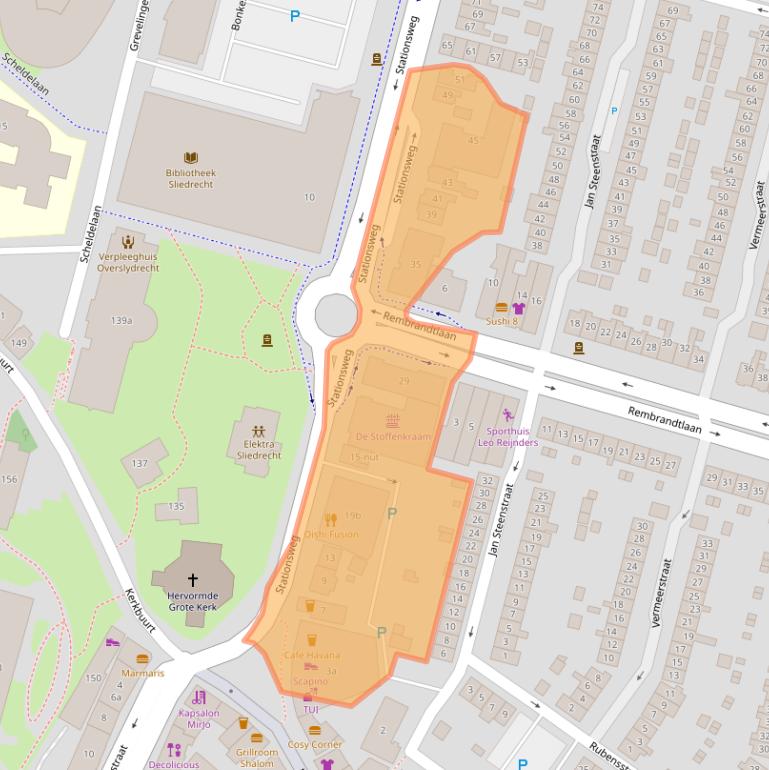 Kaart van postcodegebied 3362HA.