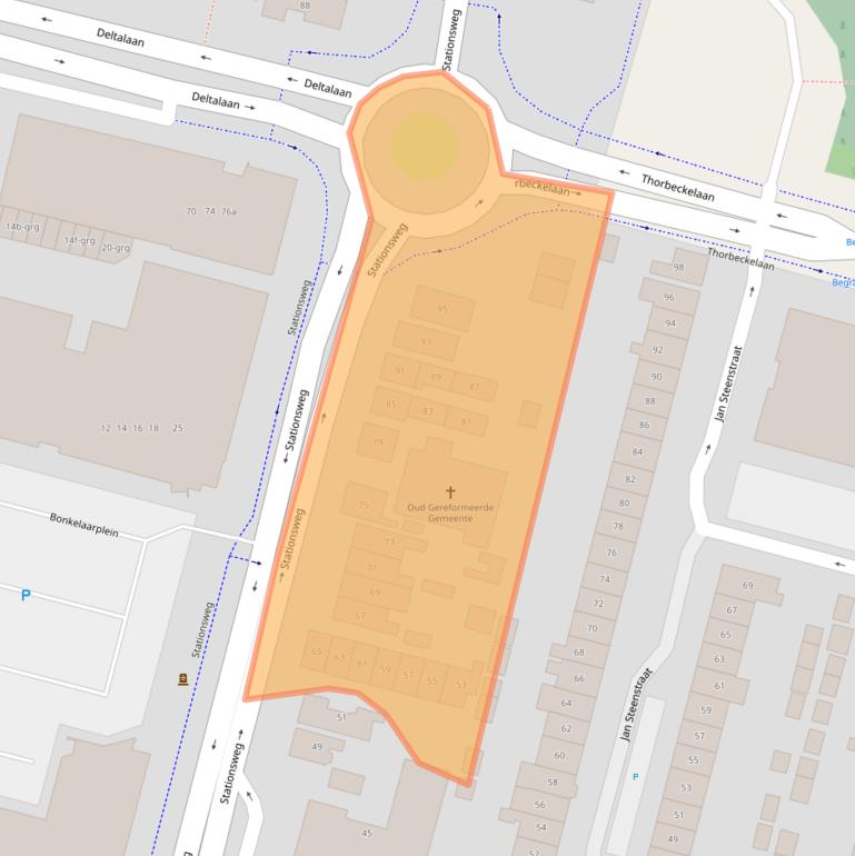 Kaart van postcodegebied 3362HB.