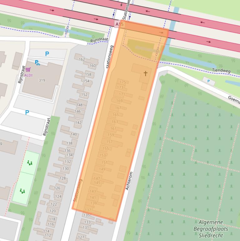 Kaart van postcodegebied 3362HD.