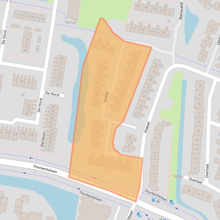 Kaart van postcodegebied 3362JH.