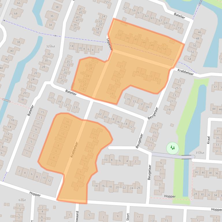 Kaart van postcodegebied 3362JM.