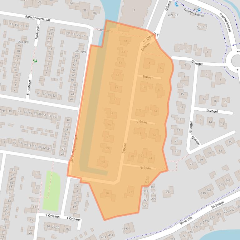 Kaart van postcodegebied 3362KB.