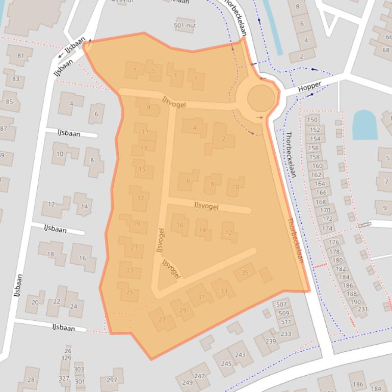 Kaart van postcodegebied 3362KC.