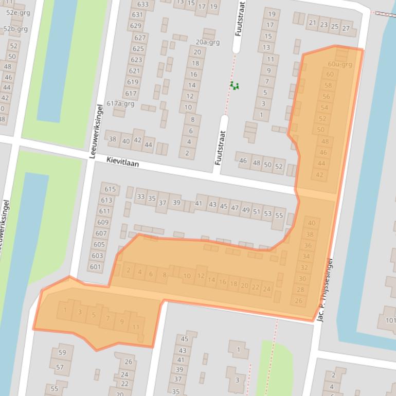 Kaart van postcodegebied 3362ND.