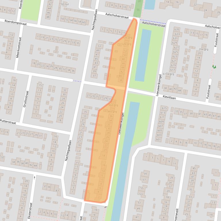Kaart van postcodegebied 3362NJ.