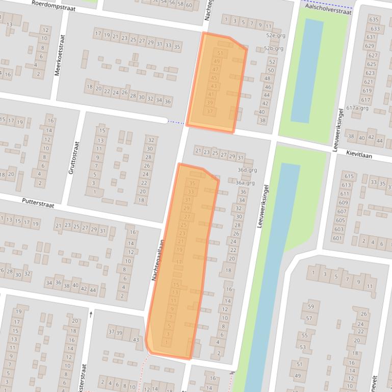 Kaart van postcodegebied 3362NK.