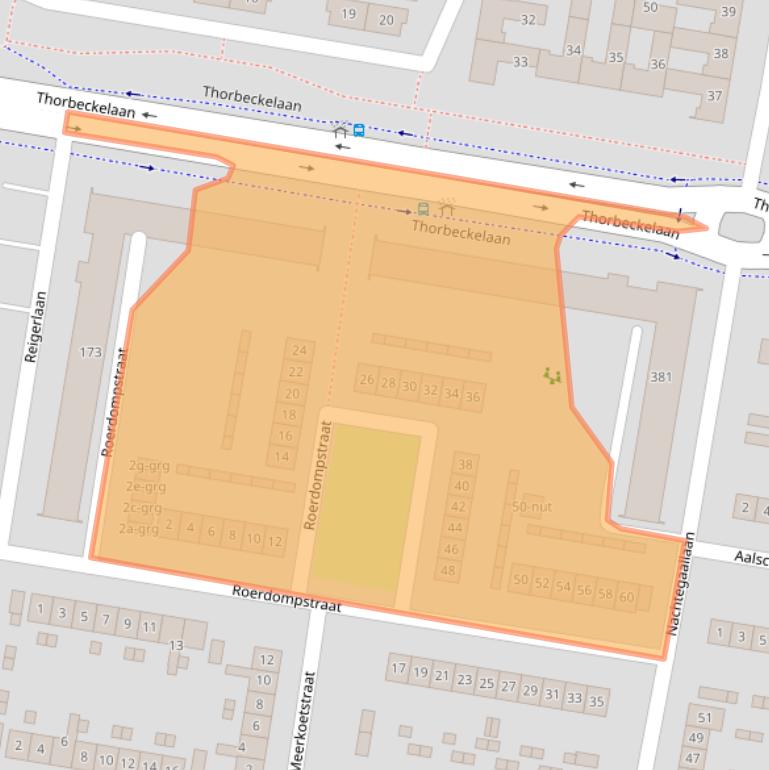 Kaart van postcodegebied 3362PL.