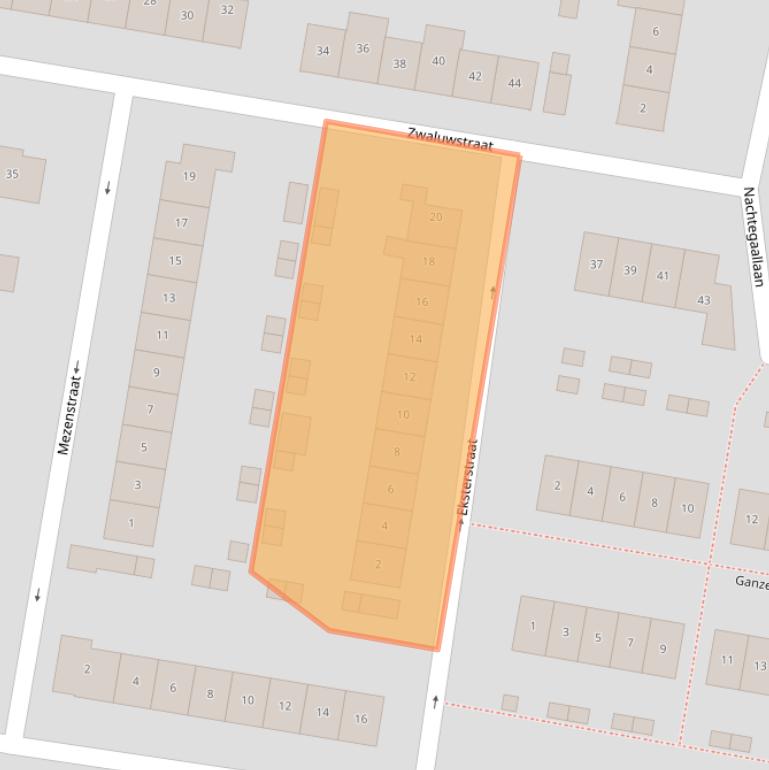 Kaart van postcodegebied 3362RA.