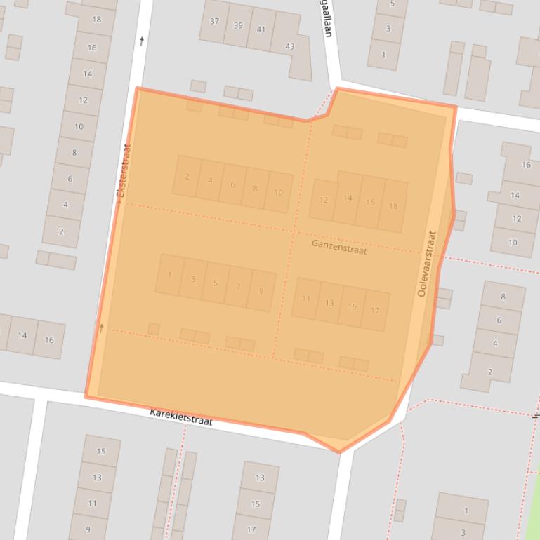 Kaart van postcodegebied 3362RT.