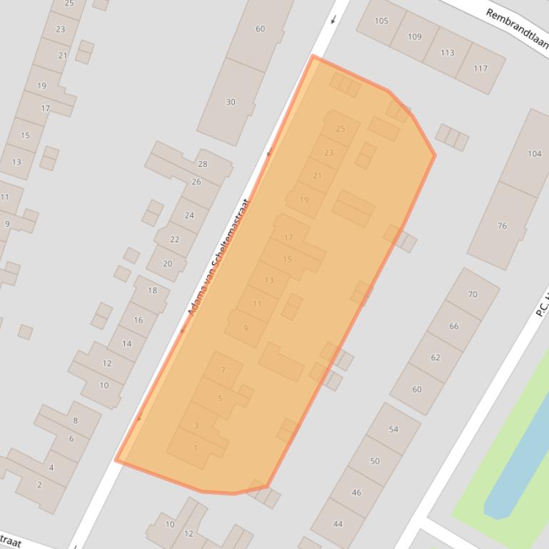 Kaart van postcodegebied 3362TA.