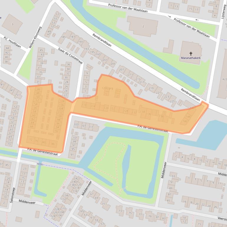 Kaart van postcodegebied 3362TH.