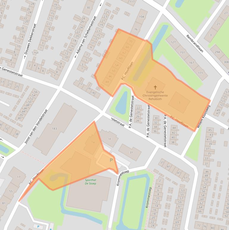 Kaart van postcodegebied 3362TV.