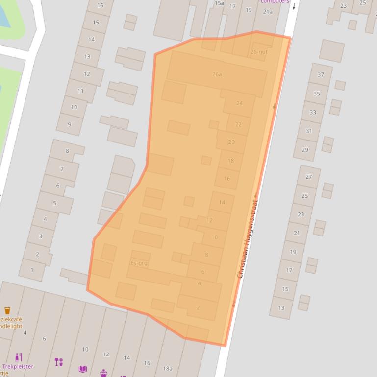 Kaart van postcodegebied 3362VB.