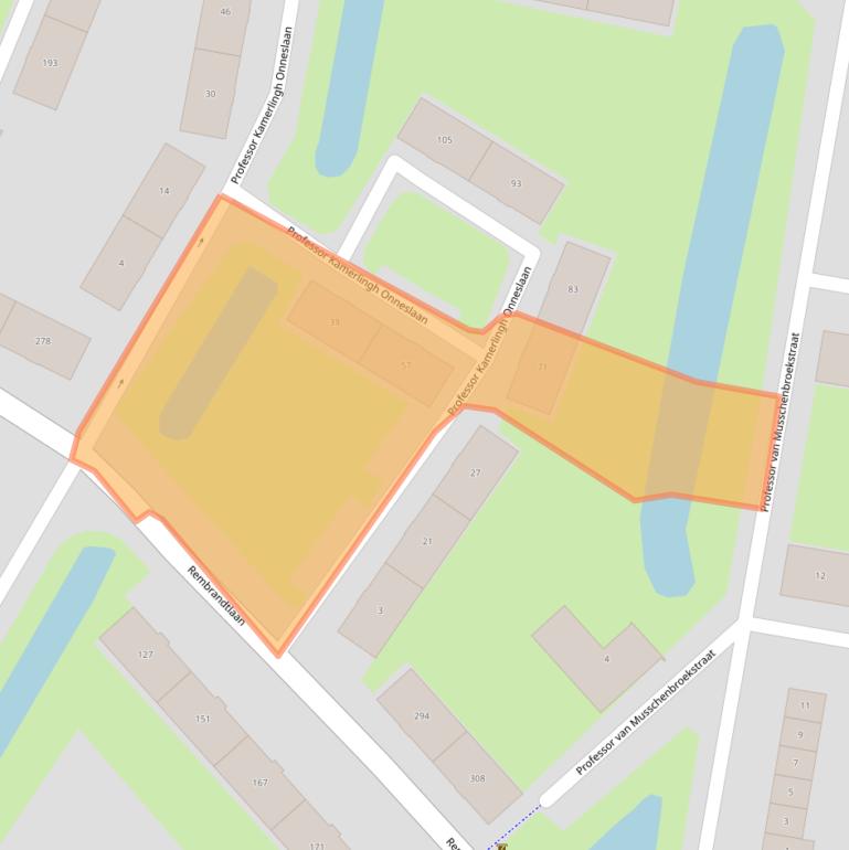 Kaart van postcodegebied 3362VD.