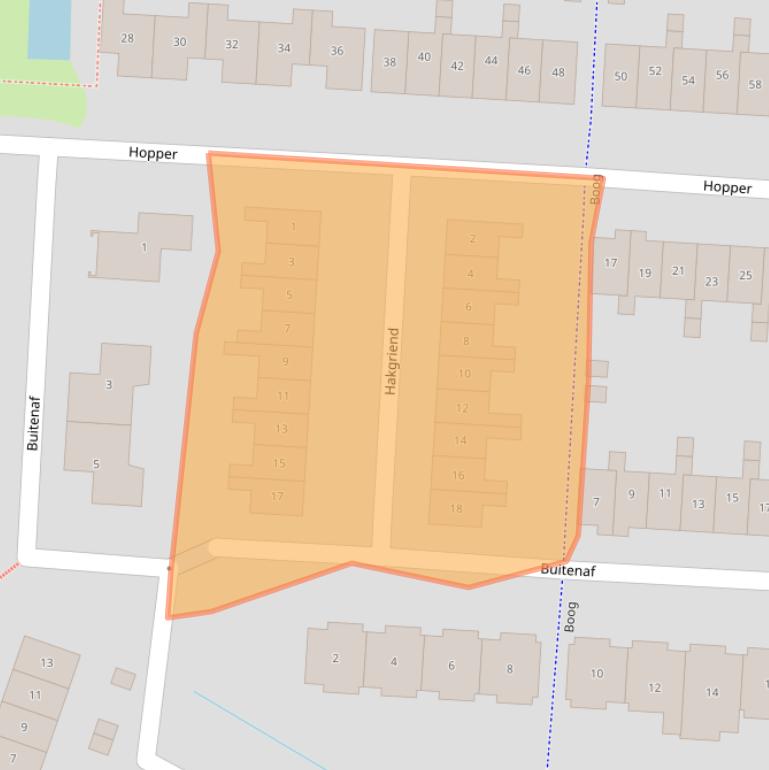 Kaart van postcodegebied 3362WC.