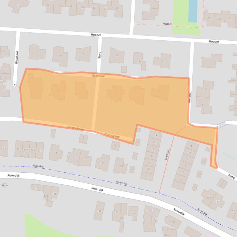 Kaart van postcodegebied 3362WP.