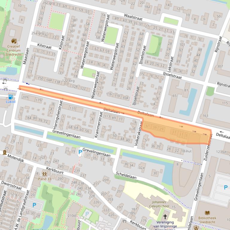 Kaart van postcodegebied 3363AB.