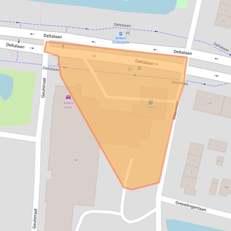 Kaart van postcodegebied 3363AG.