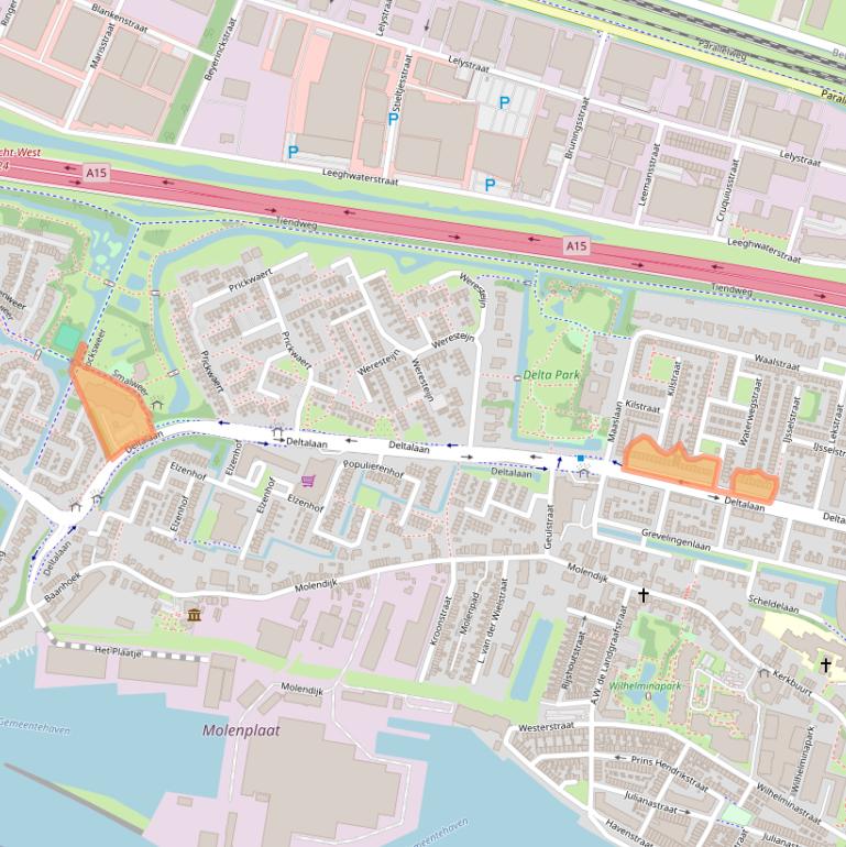 Kaart van postcodegebied 3363AH.