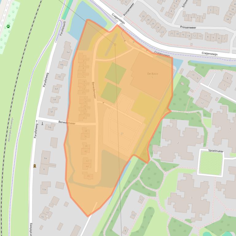 Kaart van postcodegebied 3363AW.