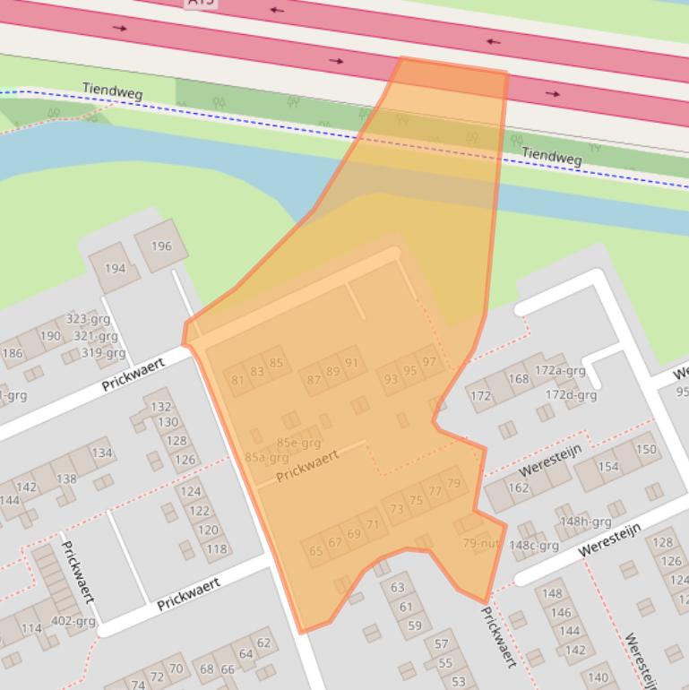 Kaart van postcodegebied 3363BB.