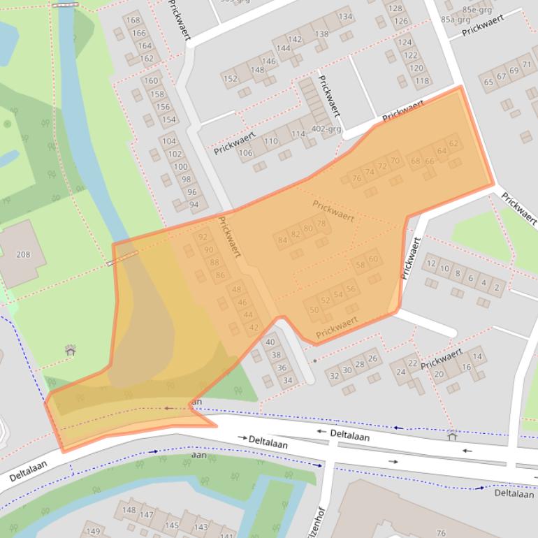 Kaart van postcodegebied 3363BD.