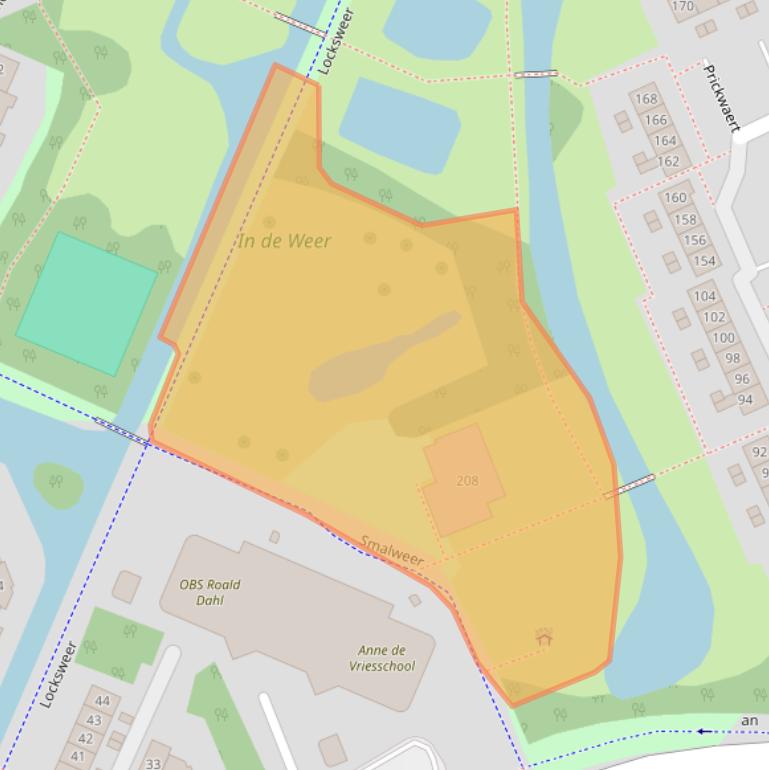 Kaart van postcodegebied 3363BJ.