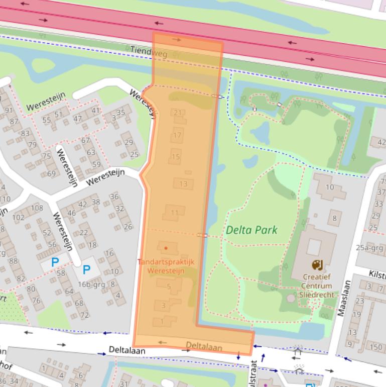 Kaart van postcodegebied 3363BK.