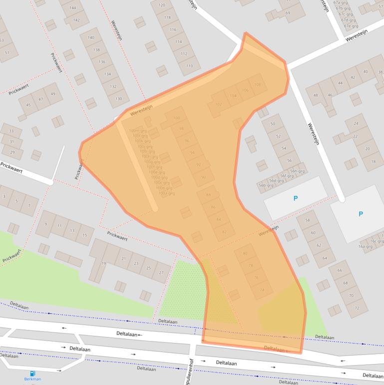 Kaart van postcodegebied 3363BR.