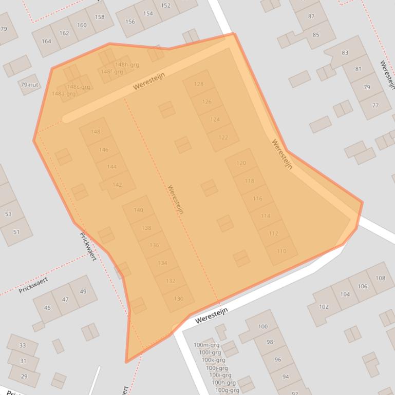 Kaart van postcodegebied 3363BS.