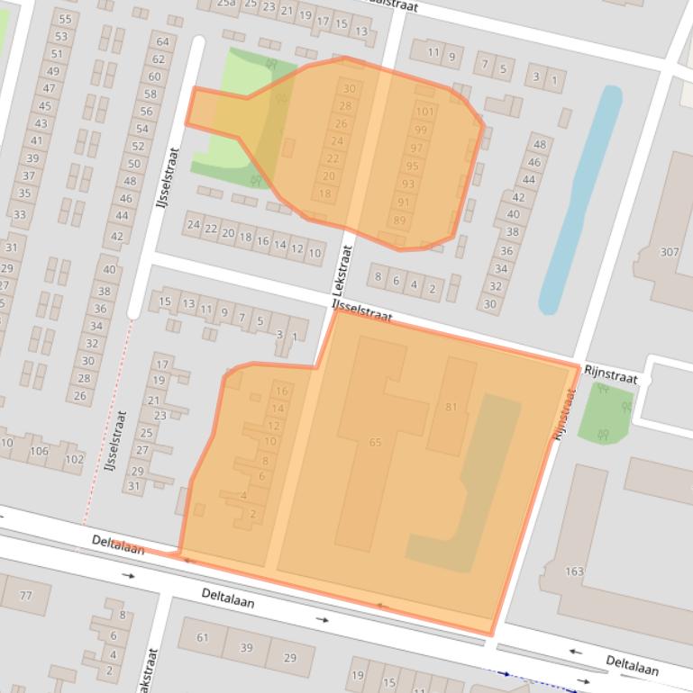 Kaart van postcodegebied 3363CH.