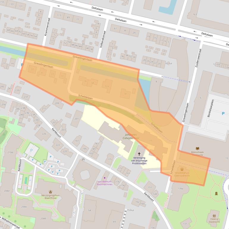 Kaart van postcodegebied 3363CK.