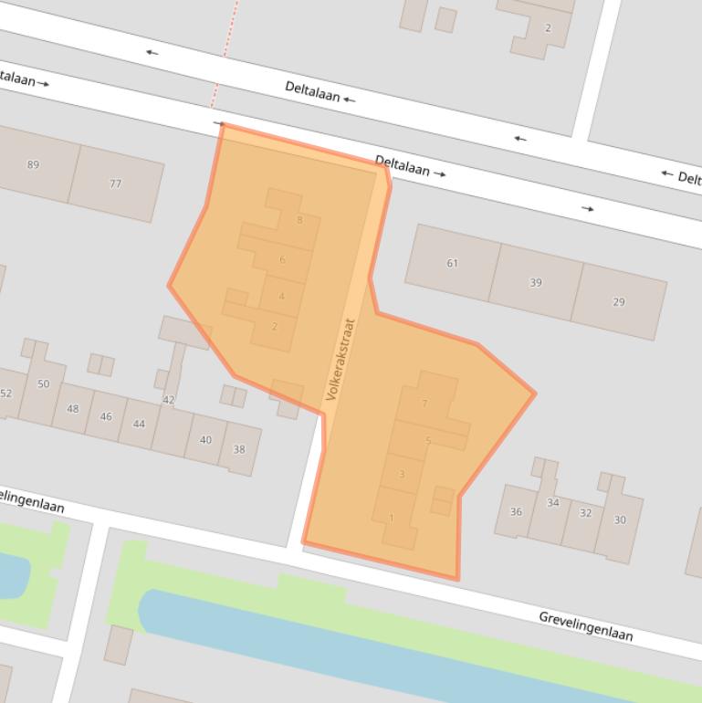 Kaart van postcodegebied 3363CL.