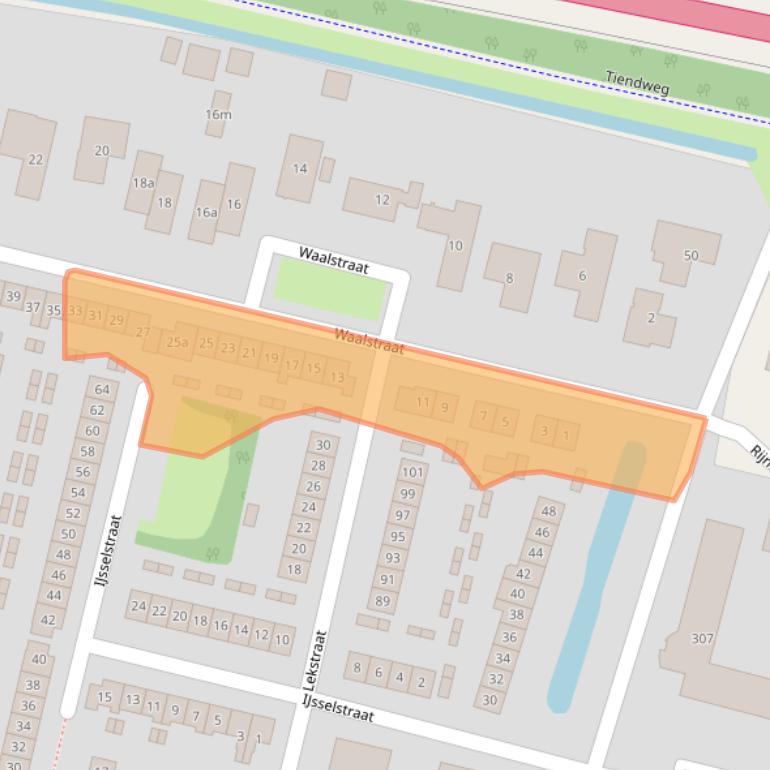Kaart van postcodegebied 3363CM.
