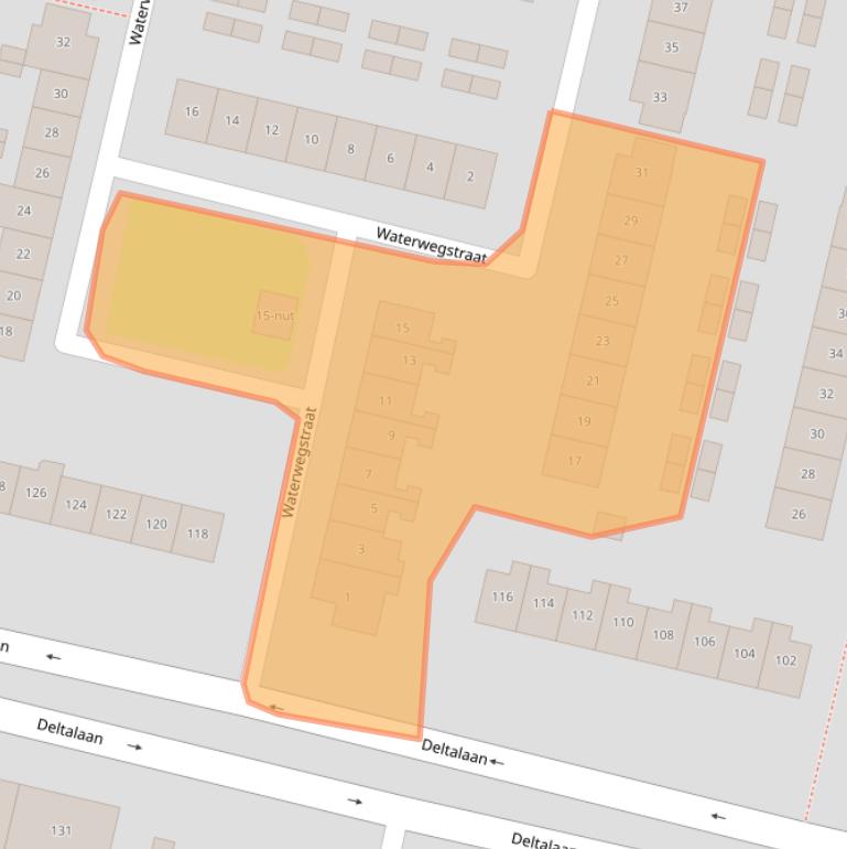 Kaart van postcodegebied 3363CP.