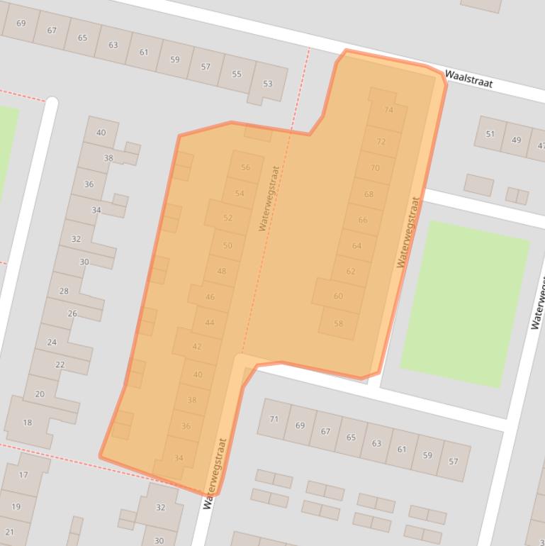 Kaart van postcodegebied 3363CT.