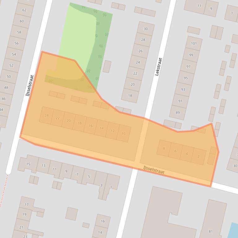 Kaart van postcodegebied 3363CW.