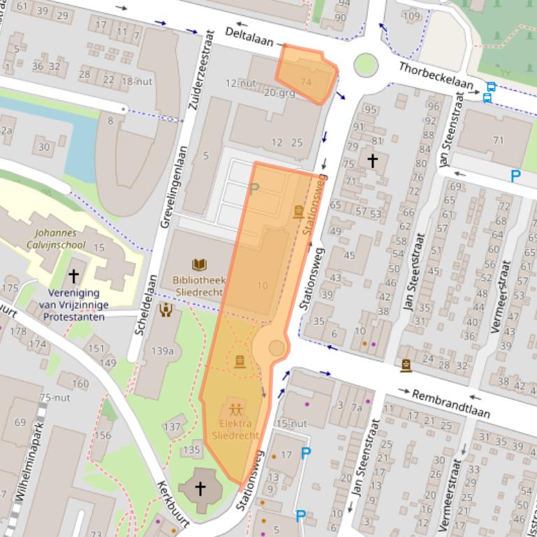 Kaart van postcodegebied 3363GA.