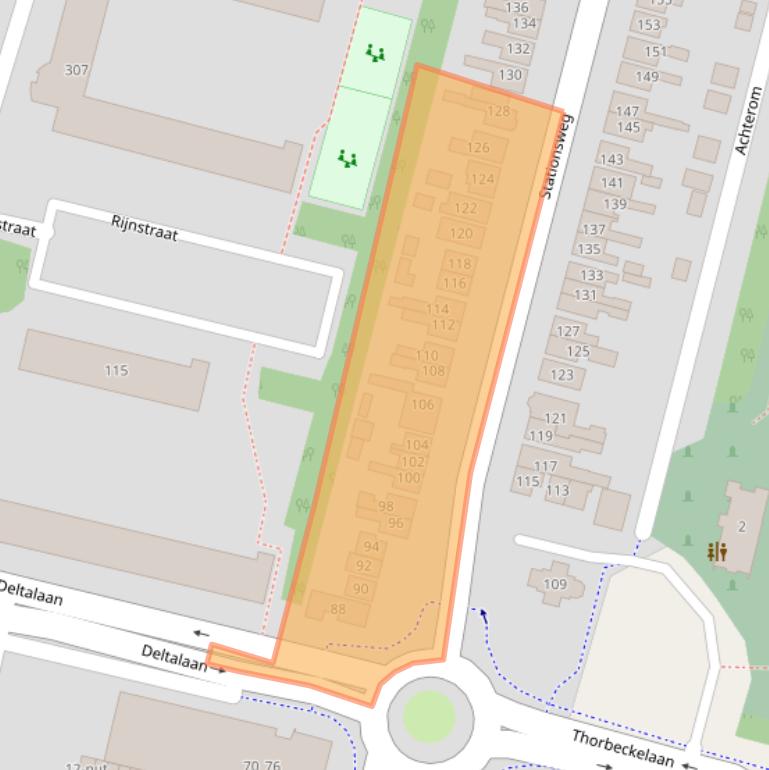 Kaart van postcodegebied 3363GB.