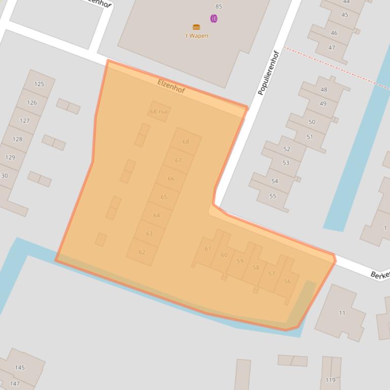 Kaart van postcodegebied 3363HM.