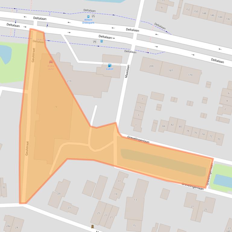 Kaart van postcodegebied 3363HS.