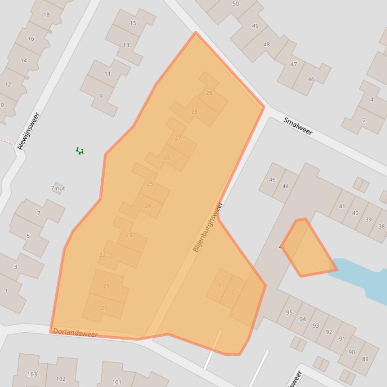 Kaart van postcodegebied 3363JC.