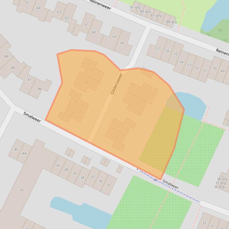 Kaart van postcodegebied 3363JE.