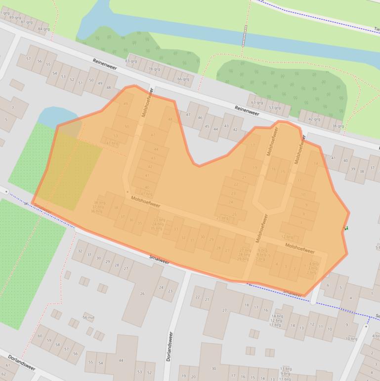 Kaart van postcodegebied 3363JH.