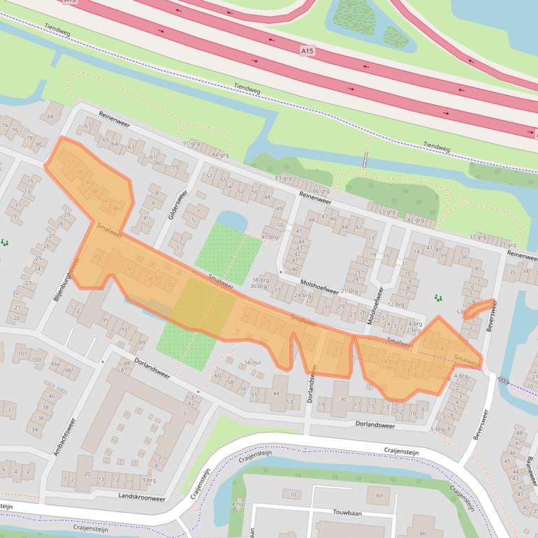 Kaart van postcodegebied 3363JJ.