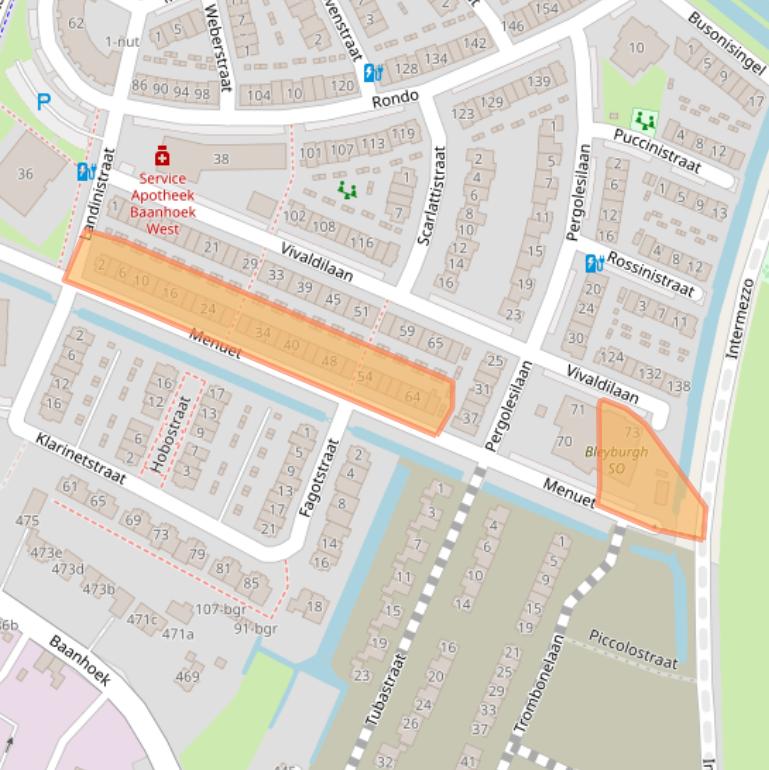 Kaart van postcodegebied 3363KH.